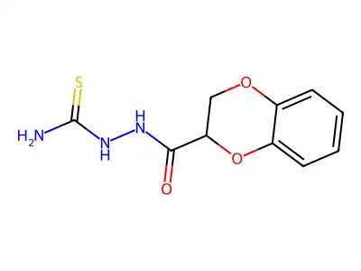 (2,3-Dihydro-1,4-benzodioxine-3-carbonylamino)thiourea structure