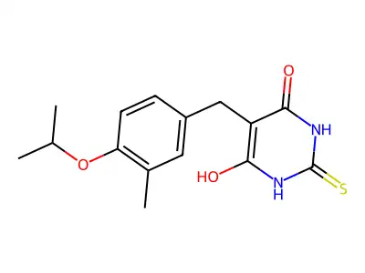 5-(4-Isopropoxy-3-methyl-benzyl)-2-mercapto-pyrimidine-4,6-diol structure