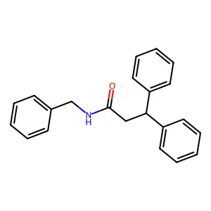 N-benzyl-3,3-diphenylpropanamide structure
