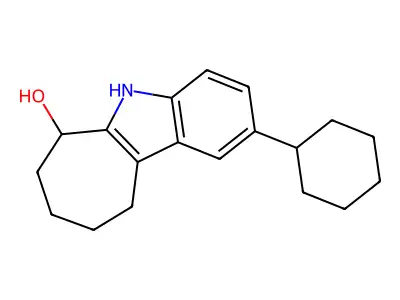 2-Cyclohexyl-5,6,7,8,9,10-hexahydrocyclohepta[b]indol-6-ol structure