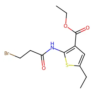 Ethyl 2-[(3-bromopropanoyl)amino]-5-ethylthiophene-3-carboxylate structure