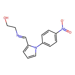 2-({(E)-[1-(4-nitrophenyl)-1H-pyrrol-2-yl]methylidene}amino)ethanol structure