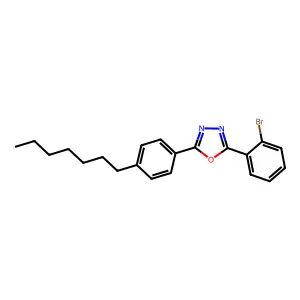 2-(2-Bromophenyl)-5-(4-heptylphenyl)-1,3,4-oxadiazole structure