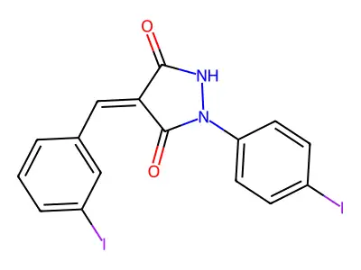 4-(3-Iodobenzylidene)-1-(4-iodophenyl)-3,5-pyrazolidinedione structure