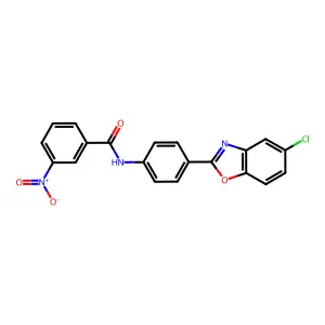 N-[4-(5-Chloro-benzooxazol-2-yl)-phenyl]-3-nitro-benzamide structure