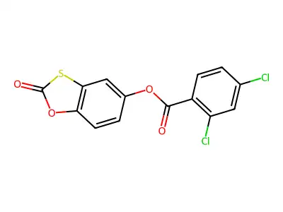 2-Oxo-1,3-benzoxathiol-5-yl 2,4-dichlorobenzoate structure