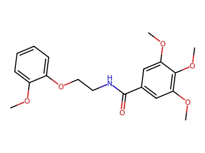 3,4,5-trimethoxy-N-[2-(2-methoxyphenoxy)ethyl]benzamide structure