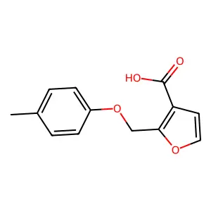 2-[(4-Methylphenoxy)methyl]-3-furoic acid structure