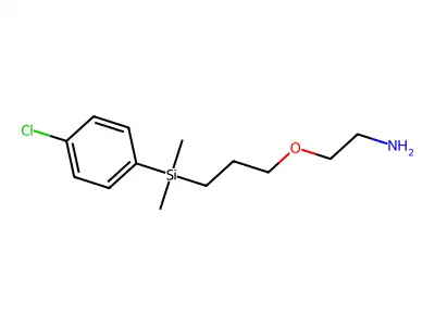 2-(3-((4-Chlorophenyl)dimethylsilyl)propoxy)ethanamine structure