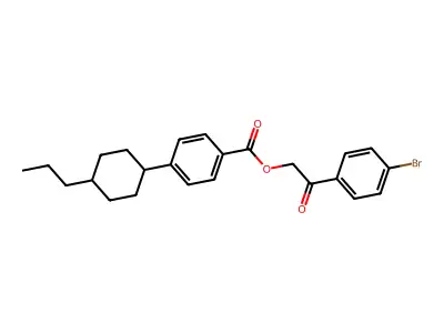 2-(4-Bromophenyl)-2-oxoethyl 4-(4-propylcyclohexyl)benzoate structure