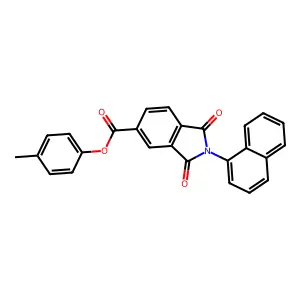 4-Methylphenyl 2-(1-naphthyl)-1,3-dioxo-5-isoindolinecarboxylate structure