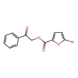 2-Oxo-2-phenylethyl 5-bromo-2-furoate structure