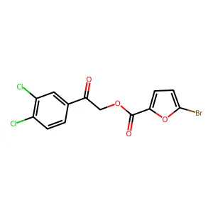 2-(3,4-Dichlorophenyl)-2-oxoethyl 5-bromo-2-furoate structure