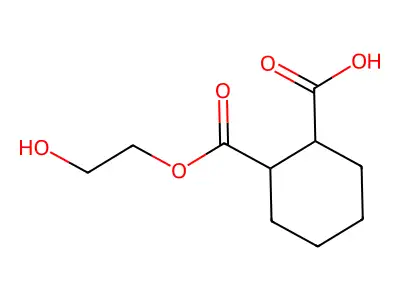 2-(2-hydroxyethoxycarbonyl)cyclohexane-1-carboxylic Acid structure