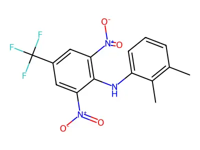 N-(2,3-dimethylphenyl)-2,6-dinitro-4-(trifluoromethyl)aniline structure