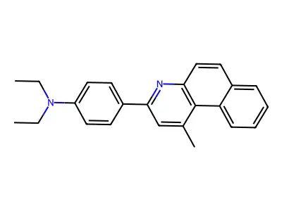 N,N-diethyl-4-(1-methylbenzo[f]quinolin-3-yl)aniline structure