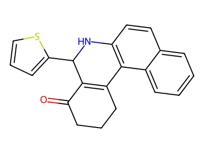 5-Thiophen-2-yl-2,3,5,6-tetrahydro-1H-benzo[a]phenanthridin-4-one structure