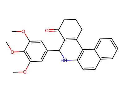 5-(3,4,5-trimethoxyphenyl)-2,3,5,6-tetrahydrobenzo[a]phenanthridin-4(1H)-one structure