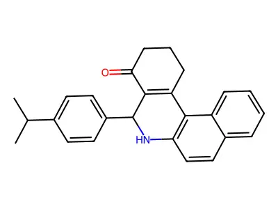 5-(4-propan-2-ylphenyl)-2,3,5,6-tetrahydro-1H-benzo[a]phenanthridin-4-one structure