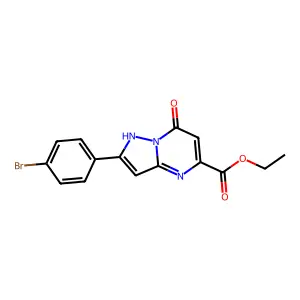Ethyl 2-(4-bromophenyl)-7-hydroxypyrazolo[1,5-a]pyrimidine-5-carboxylate structure