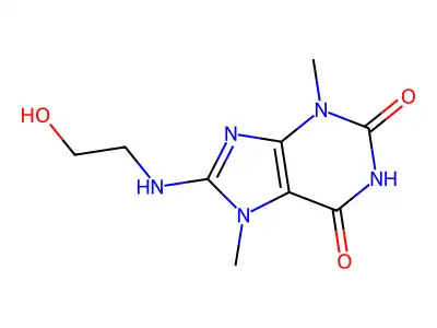 8-((2-Hydroxyethyl)amino)-3,7-dimethyl-3,7-dihydro-1H-purine-2,6-dione structure