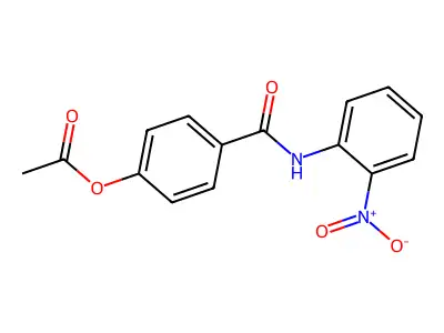 4-({2-Nitroanilino}carbonyl)phenyl acetate structure