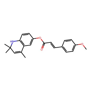 (2,2,4-trimethyl-1H-quinolin-6-yl) (E)-3-(4-methoxyphenyl)prop-2-enoate structure