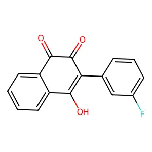 2-(3-Fluorophenyl)-3-hydroxynaphthoquinone structure