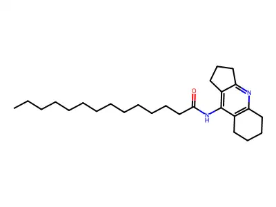 N-(2,3,5,6,7,8-hexahydro-1H-cyclopenta[b]quinolin-9-yl)tetradecanamide structure