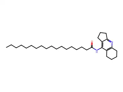 N-(2,3,5,6,7,8-hexahydro-1H-cyclopenta[b]quinolin-9-yl)octadecanamide structure