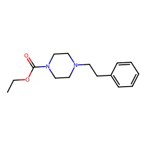 Ethyl 4-(2-phenylethyl)-1-piperazinecarboxylate structure