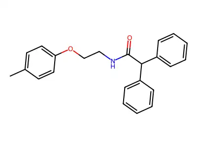 N-[2-(4-methylphenoxy)ethyl]-2,2-diphenylacetamide structure