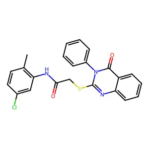 N-(5-chloro-2-methylphenyl)-2-(4-oxo-3-phenylquinazolin-2-yl)sulfanylacetamide structure