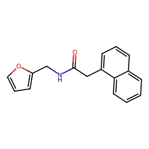 N-(furan-2-ylmethyl)-2-naphthalen-1-ylacetamide structure