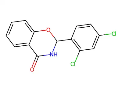 2-(2,4-dichlorophenyl)-2,3-dihydro-4H-1,3-benzoxazin-4-one structure