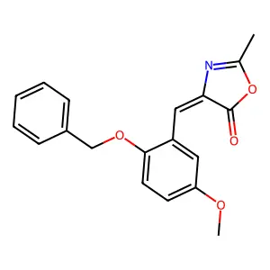4-[[5-Methoxy-2-(phenylmethoxy)phenyl]methylene]-2-methyl-5(4H)-oxazolone structure