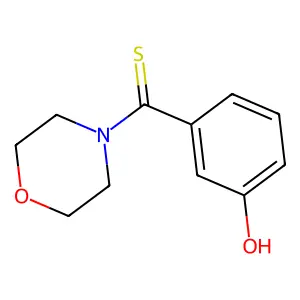 (3-Hydroxyphenyl)(morpholin-4-yl)methanethione structure