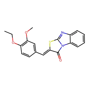 2-(4-ethoxy-3-methoxybenzylidene)[1,3]thiazolo[3,2-a]benzimidazol-3(2H)-one structure