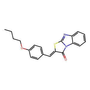 2-(4-butoxybenzylidene)[1,3]thiazolo[3,2-a]benzimidazol-3(2H)-one structure