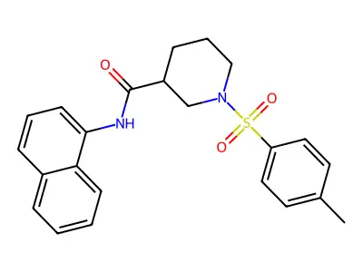 N-(naphthalen-1-yl)-1-tosylpiperidine-3-carboxamide structure