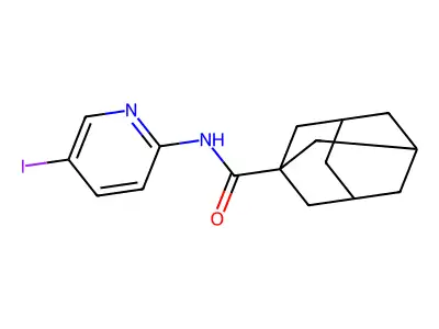 N-(5-iodo-2-pyridinyl)-1-adamantanecarboxamide structure