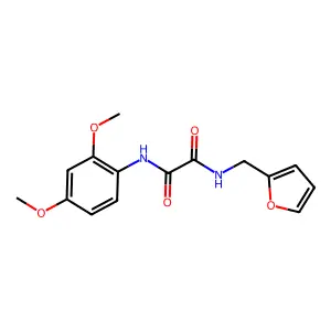 N'-(2,4-dimethoxyphenyl)-N-(furan-2-ylmethyl)oxamide structure