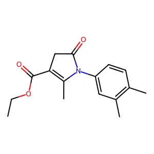 ethyl 1-(3,4-dimethylphenyl)-2-methyl-5-oxo-4,5-dihydro-1H-pyrrole-3-carboxylate structure