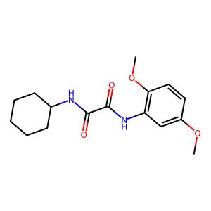 N-cyclohexyl-N'-(2,5-dimethoxyphenyl)ethanediamide structure