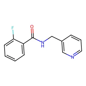 2-fluoro-N-(pyridin-3-ylmethyl)benzamide structure