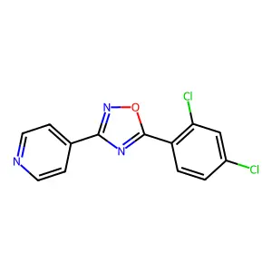 4-[5-(2,4-Dichlorophenyl)-1,2,4-oxadiazol-3-yl]pyridine structure