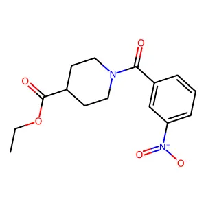 Ethyl 1-(3-nitrobenzoyl)piperidine-4-carboxylate structure