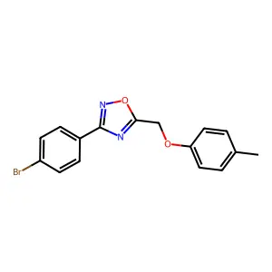 3-(4-Bromophenyl)-5-[(4-methylphenoxy)methyl]-1,2,4-oxadiazole structure