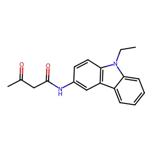 N-(9-ethyl-9H-carbazol-3-yl)-3-oxobutanamide structure