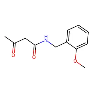 N-(2-methoxybenzyl)-3-oxobutanamide structure